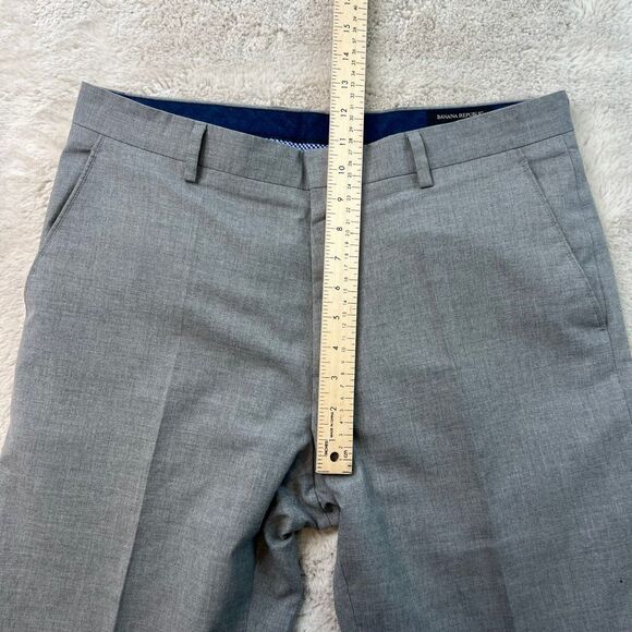 Banana Republic Dress Pants Mens 33x34 Gray Tailored Fit Viscose Lightweight - Picture 4 of 9